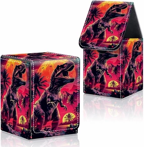 Card Deck Box for MTG Commander Trading Cards with Magnetic Closure,Premium Card Storage Box Case Cover for MTG TCG CCG Magic Cards,Cool Dinosaur