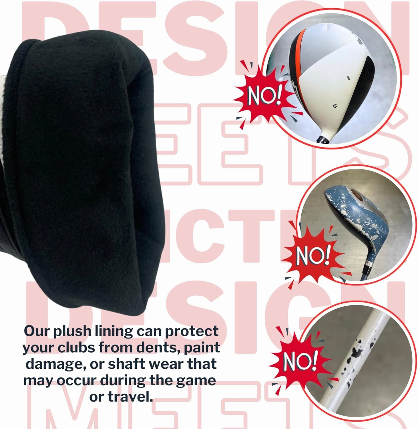 Cart Magnet Headcovers - Stylish & Protective Club Covers for Golf Clubs, with Rubber Cart Magnet for Secure Positioning and Quick Access, Magnetic Golf Accessories, Golf Cart Accessories