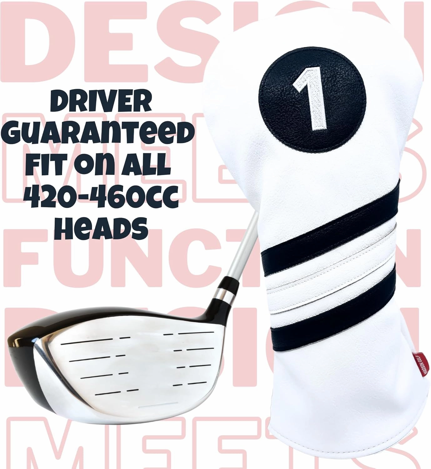 Cart Magnet Headcovers - Stylish & Protective Club Covers for Golf Clubs, with Rubber Cart Magnet for Secure Positioning and Quick Access, Magnetic Golf Accessories, Golf Cart Accessories