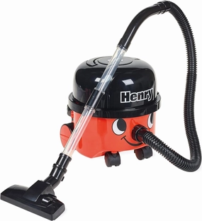 Casdon Henry & Hetty Toys - Henry Vacuum Cleaner - Red Vacuum Cleaning Toy with Real Function & Nozzle Accessories - Kids Cleaning Set - For Children Aged 3 