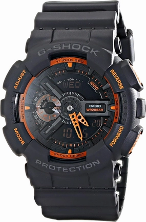 Casio Men's GA-110TS-1A4 G-Shock Analog-Digital Watch With Grey Resin Band