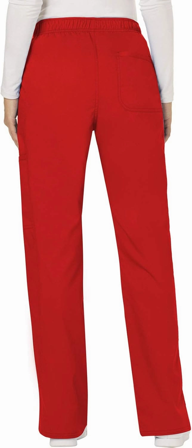 Cherokee Scrub Set For Women Modern Classic Fit 3 Pockets V-Neck Top WW620 with 5 Pockets Moderate Flare Leg Pant WW120