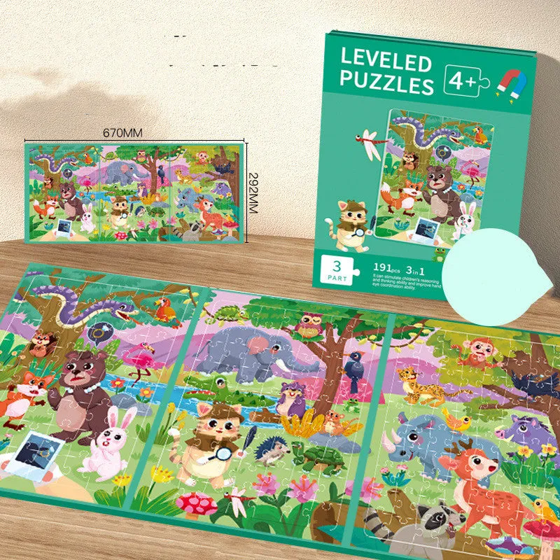 Children's Progressive Puzzle Educational Magnetic Toys