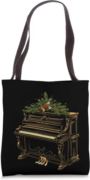 Christmas Music Holiday Clavichord Piano Xmas Gift Tote Bag