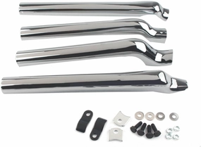 Chrome Rear Swingarm Tube Covers For Harley-Davidson Softail Heritage Classic/Custom/Softail Night Train EFI FLSTCI 2008-2017