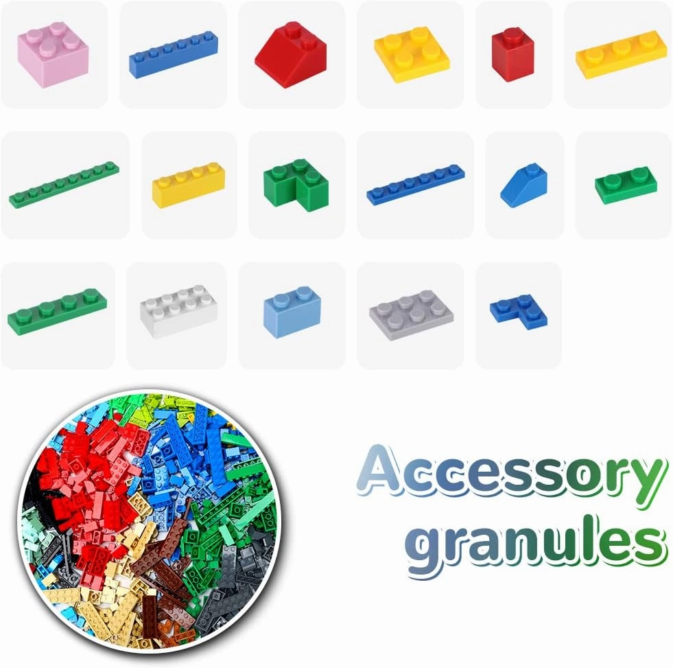 Classic Building Bricks Set, 500 Pieces Basic Building Blocks, STEM Creative Compatible with All Major Brands, Ideal Educational Toy for Kids Teens