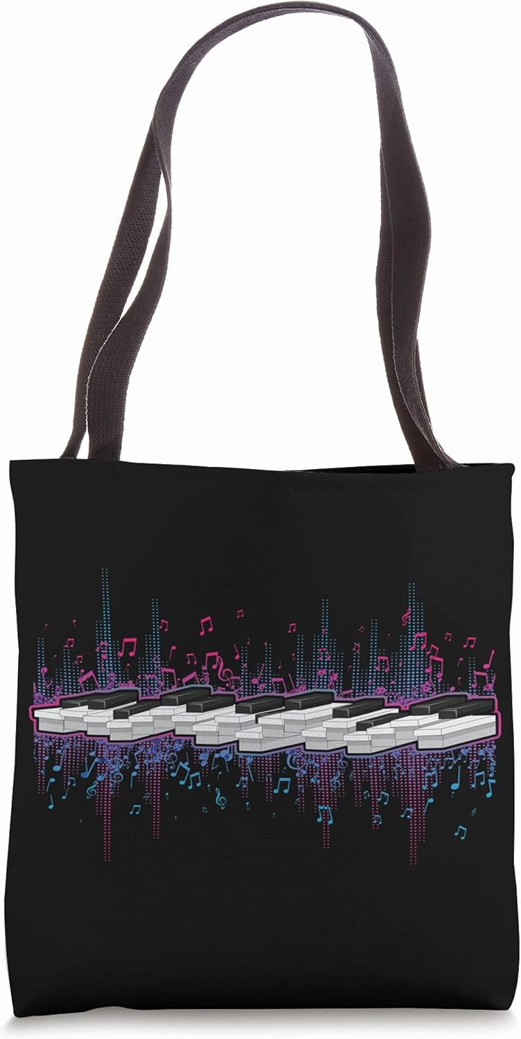 Classical Music Notes Pianist Keyboard Piano Player Piano Tote Bag