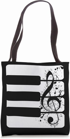 Classical Music Treble Clef Keyboard Pianist Piano Tote Bag