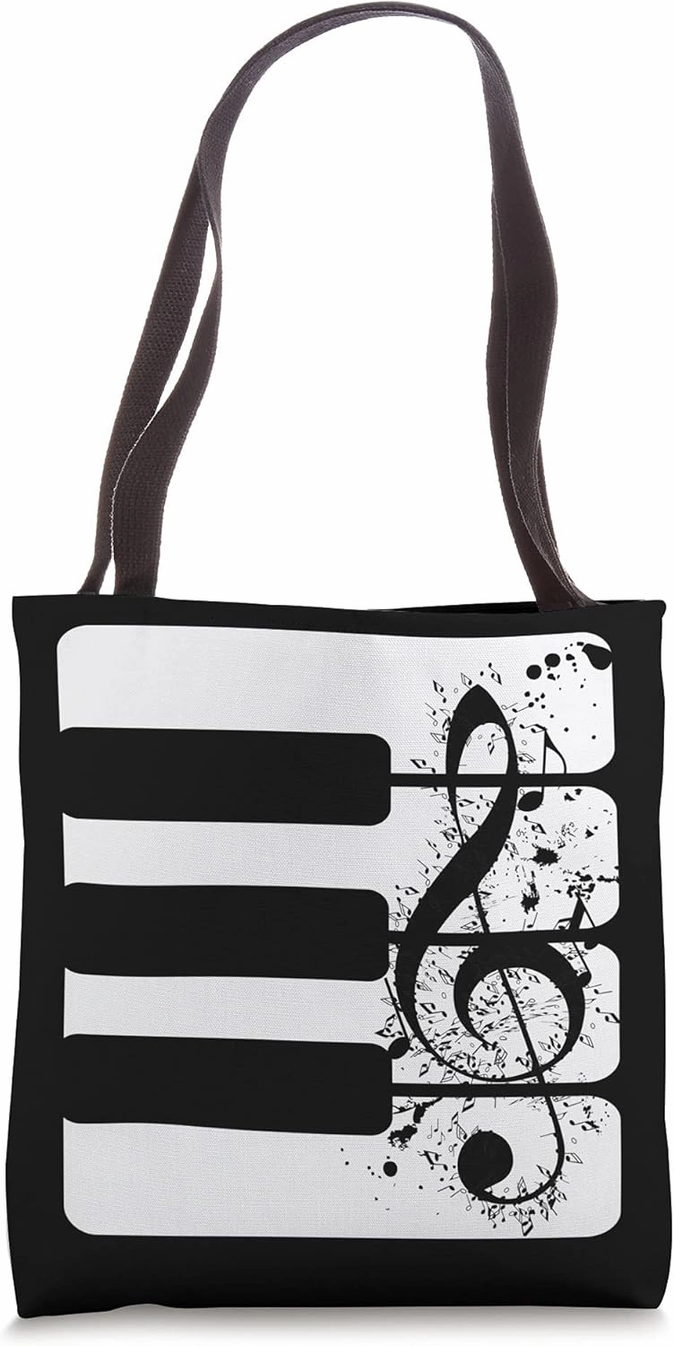 Classical Music Treble Clef Keyboard Pianist Piano Tote Bag