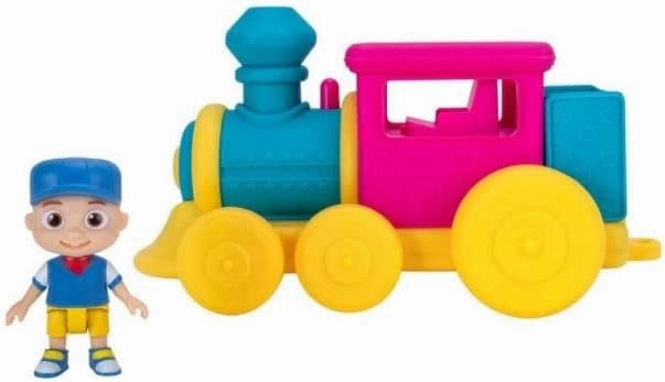 CoComelon Official Musical Vehicle Collection - School Bus, Family Fun Car, Alphabet Train & Tractor Toys