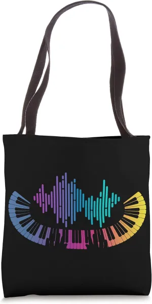 Colorful Piano Keyboard Pianist Musical Instrument Piano Tote Bag