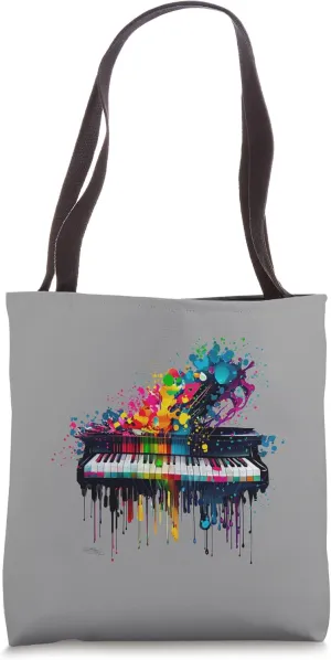 Colors in Piano Music Tote Bag