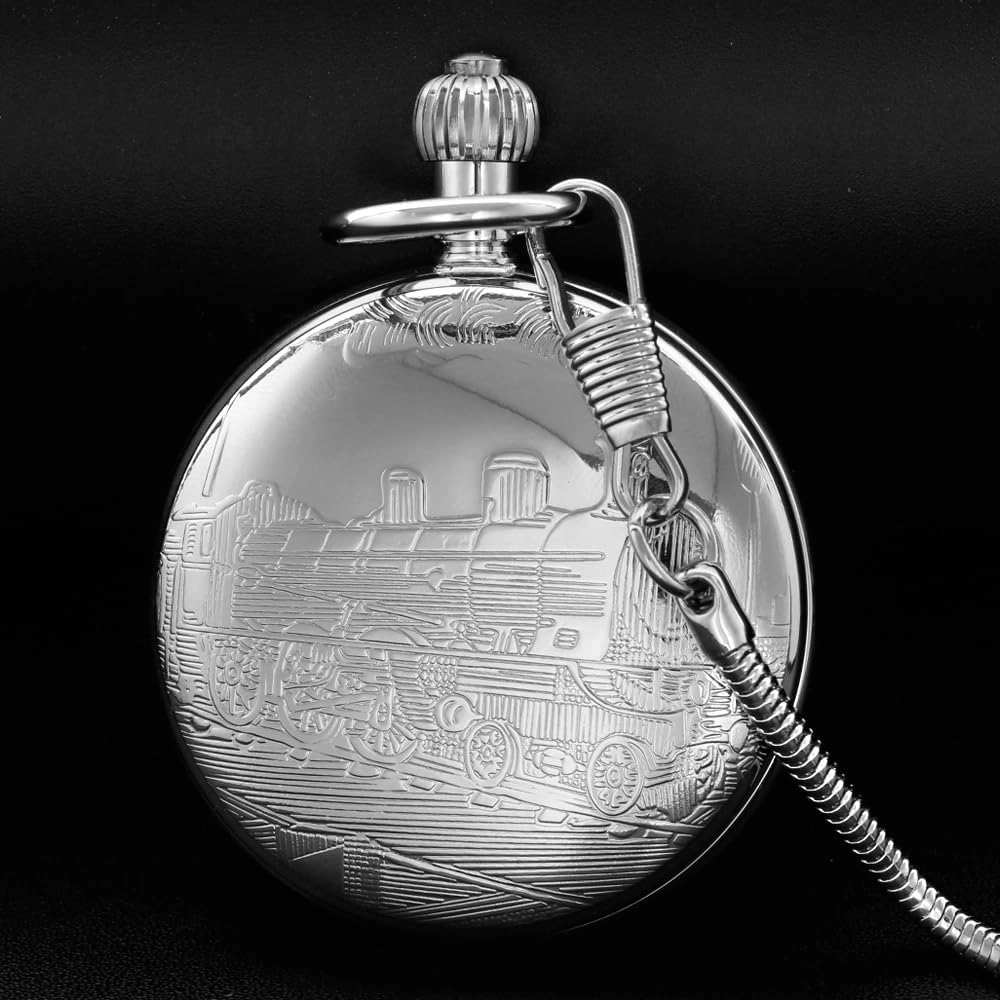 Copper Pocket Watch Steampunk Mechanical London Hand Wind Mens Watches with Chains & Boxs
