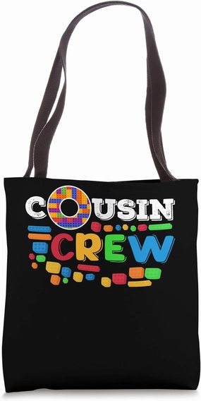 Cousin Crew Building Blocks Master Builder Brick Toy Squad Tote Bag