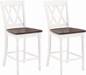 Crosley Furniture Shelby Wood X Back Counter Height Bar Stools Set of 2