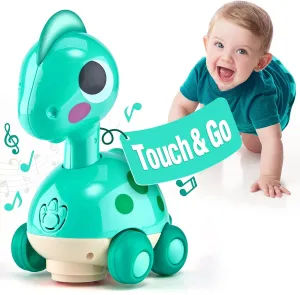 CubicFun Baby Toys 12-18 Months - Touch & Go Musical Light Tummy Time Infant Baby Crawling Toys 12 Months, Toddler Travel Toy for 1 Year Old Boy Gift Babies Girl Birthday Gift