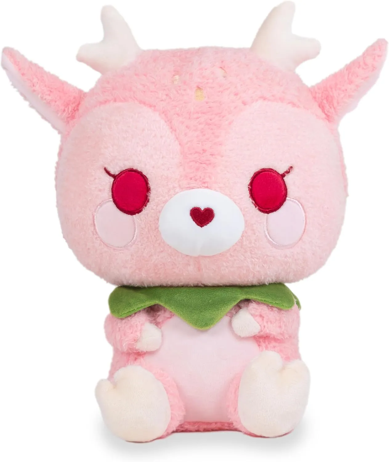 Cuddle Barn PlushGoals - Dearie The Strawberry Deer Kawaii Cute Pink Plush Stuffed Toy, 10 inches