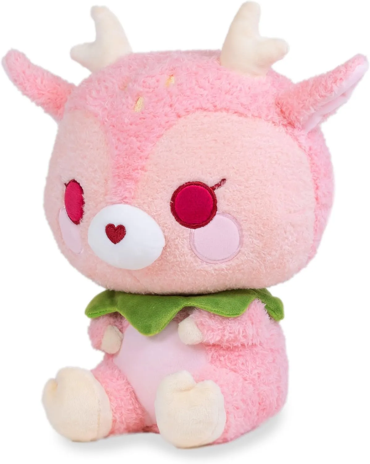 Cuddle Barn PlushGoals - Dearie The Strawberry Deer Kawaii Cute Pink Plush Stuffed Toy, 10 inches