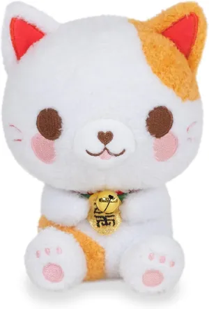Cuddle Barn PlushGoals - Mina The Maneki Neko Soft Kawaii Cute Cat Plush Toy, 6 inches
