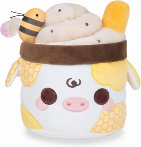 Cuddle Barn PlushGoals - Honeycomb Mooshake Super Soft Kawaii Cute Dessert Drink Collectible Plush Toy, 11 inches