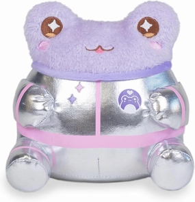 Cuddle Barn PlushGoals - Lil Series Astronaut Wawa Purple Kawaii Cute Soft Frog Plush Toy, 6 inches