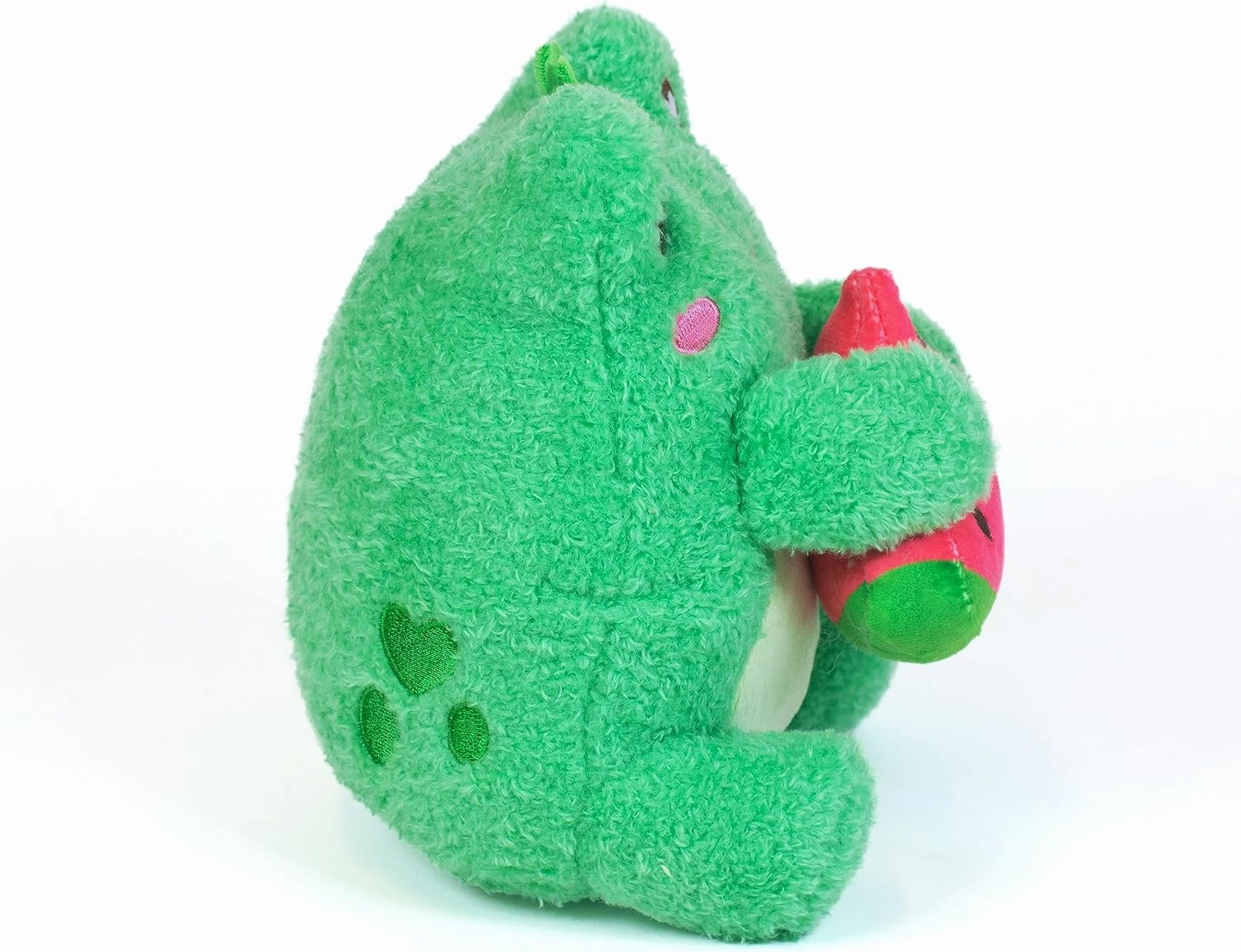 Cuddle Barn PlushGoals - Watermelon Munch Wawa The Froggie Soft Green Scented Stuffed Kawaii Frog Animal Plush Toy, 6 inches