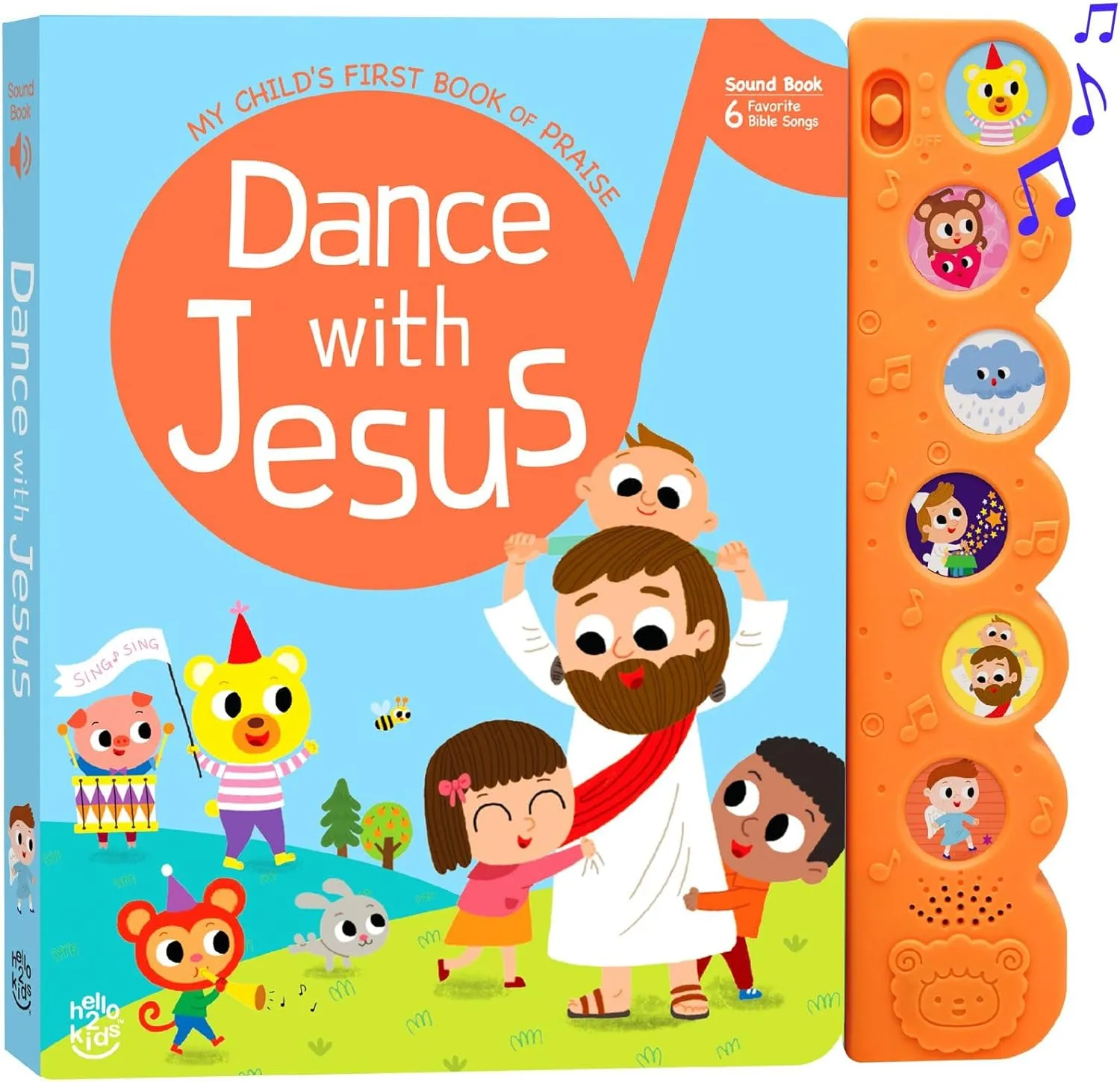 Dance with Jesus Christian Sound Books for Kids - 6 Bible Songs - Christening, Baptism Gifts for Boys and Girls - Religious Toys, Interactive Music Books for Toddlers - Baby Dedication