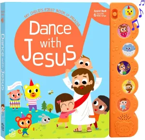 Dance with Jesus Christian Sound Books for Kids - 6 Bible Songs - Christening, Baptism Gifts for Boys and Girls - Religious Toys, Interactive Music Books for Toddlers - Baby Dedication