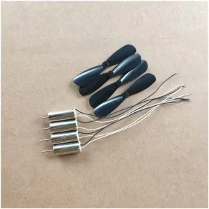DC 3.7V Coreless Motor 7mm X 16mm CW CCW Electric Motor With 45mm Propellers Compatible With RC Quadcopter Drone Model DIY Compatible With Similar Helicopters(Motors props C)