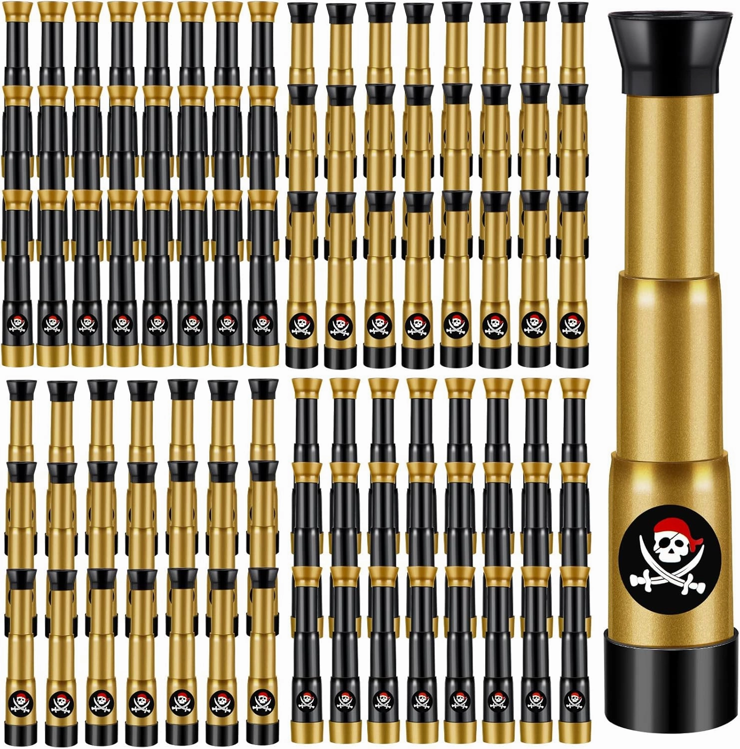 Deekin 24 Pcs Pirate Telescope Bulk for Kids Pirate Party Favors Toy Telescope Toddler Spyglass Mini Treasure Toys for Halloween Birthday Party Decorations