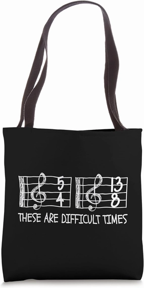 Difficult Funny Music Notation Musician Gift Tote Bag