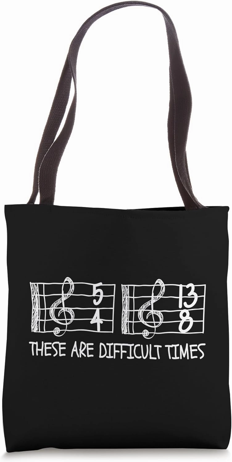 Difficult Funny Music Notation Musician Gift Tote Bag
