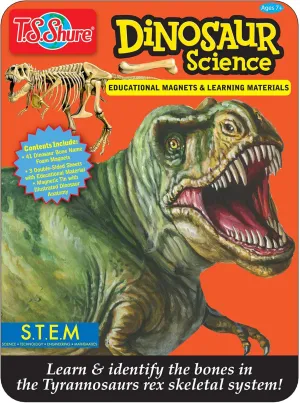 Dinosaur Science & Anatomy Educational Magnets Tin
