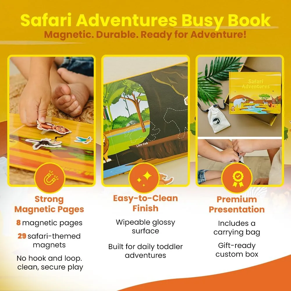 Dinosaur Toys for Kids 3-5, My Preschool Busy Book for Toddlers 3-5 Years Old Educational Learning Quiet Activity Books Sensory Board Educational Activities Gifts for 3 Year Old Boys