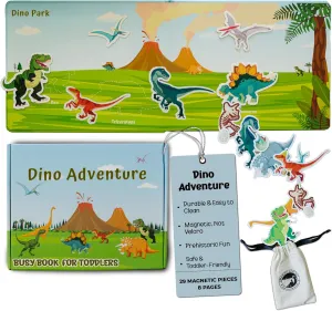 Dinosaur Toys for Kids 3-5, My Preschool Busy Book for Toddlers 3-5 Years Old Educational Learning Quiet Activity Books Sensory Board Educational Activities Gifts for 3 Year Old Boys