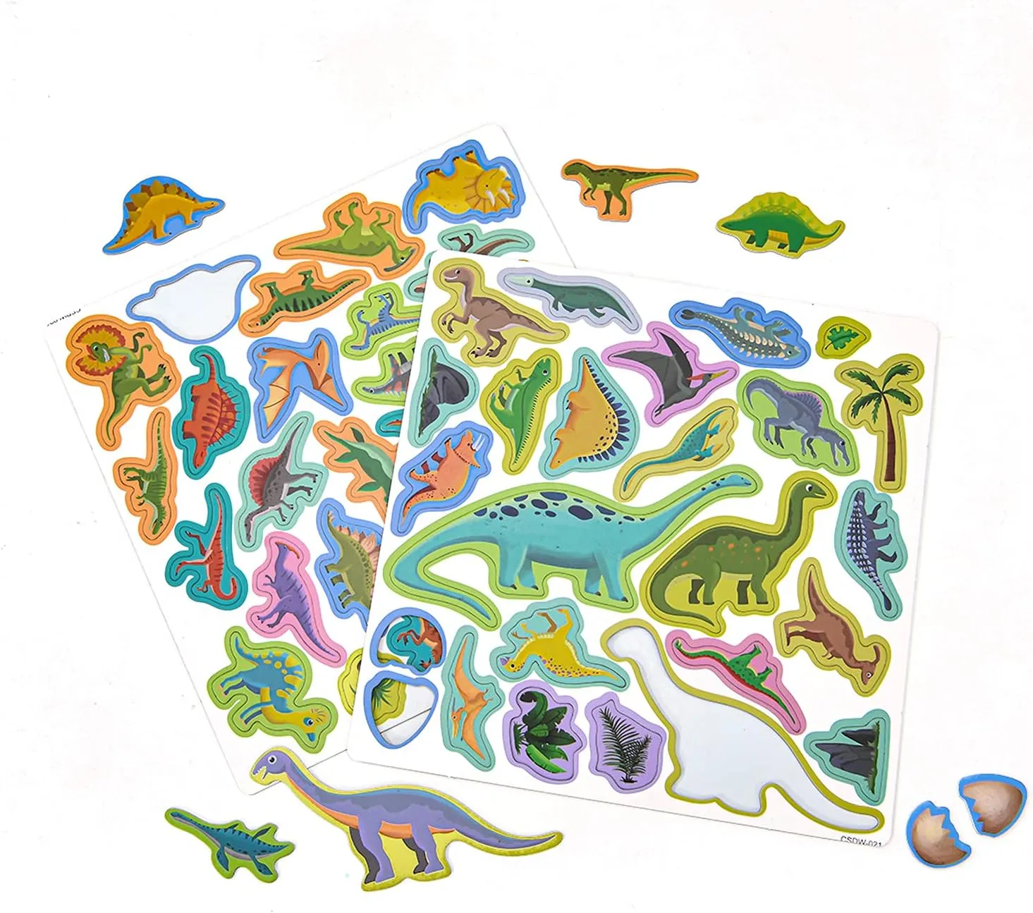 Dinosaurs Fridge Magnets for Kids, 50 PCS Refrigerator Magnets for Toddlers, Create a Scene Magnetic Play Sticker Book Travel Game Educational Toys for Kids