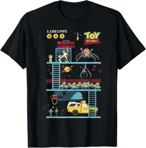 Disney Pixar Toy Story 8-Bit Video Game Scene T-Shirt