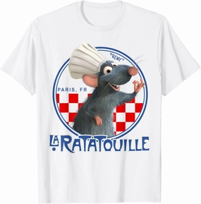 Disney Pixar Ratatouille Remy Chef Hat Portrait Graphic Tee T-Shirt