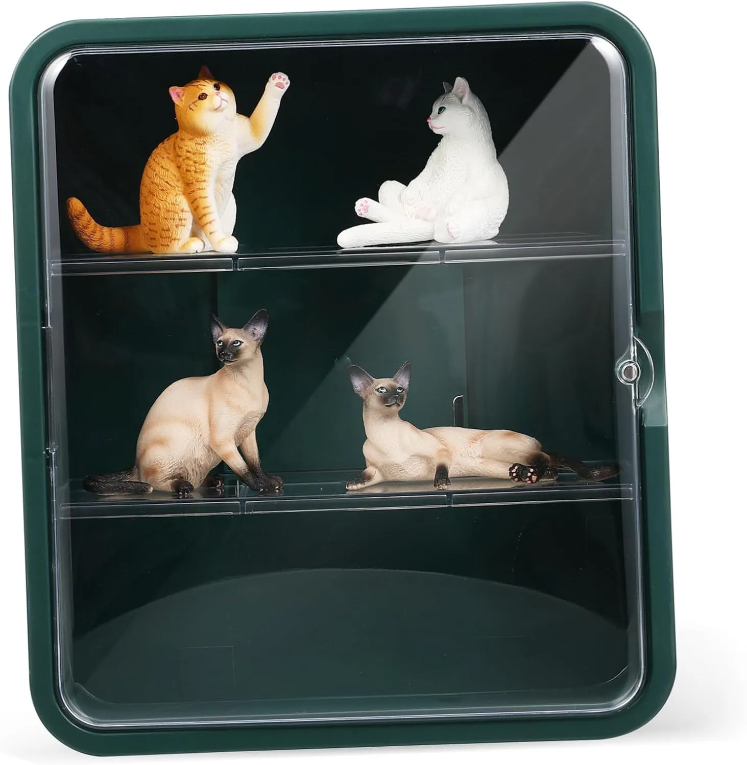Display Case for Figures Sturdy Figurine Display Rack Transparent Window Easy Installation for Collectibles for Home Retail Use
