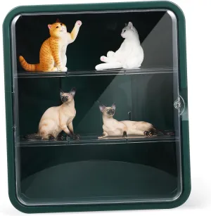 Display Case for Figures Sturdy Figurine Display Rack Transparent Window Easy Installation for Collectibles for Home Retail Use