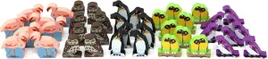 Easy-Pack of Painted Wood Bird Action Markers for Wingspan, Set B, 40 Pieces