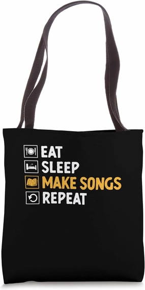 Eat Sleep Make Songs Repeat Music Composer Compose Song Tote Bag