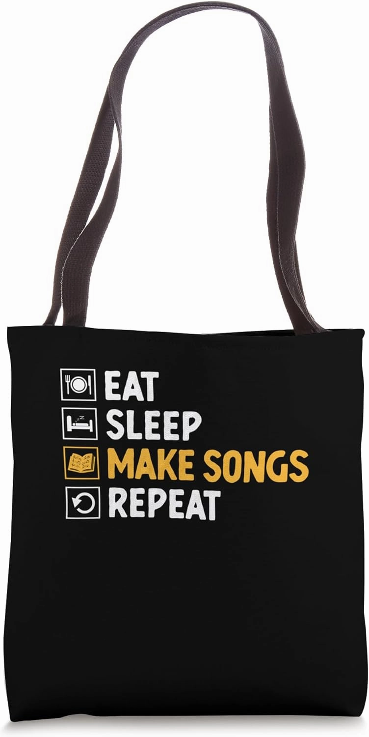 Eat Sleep Make Songs Repeat Music Composer Compose Song Tote Bag