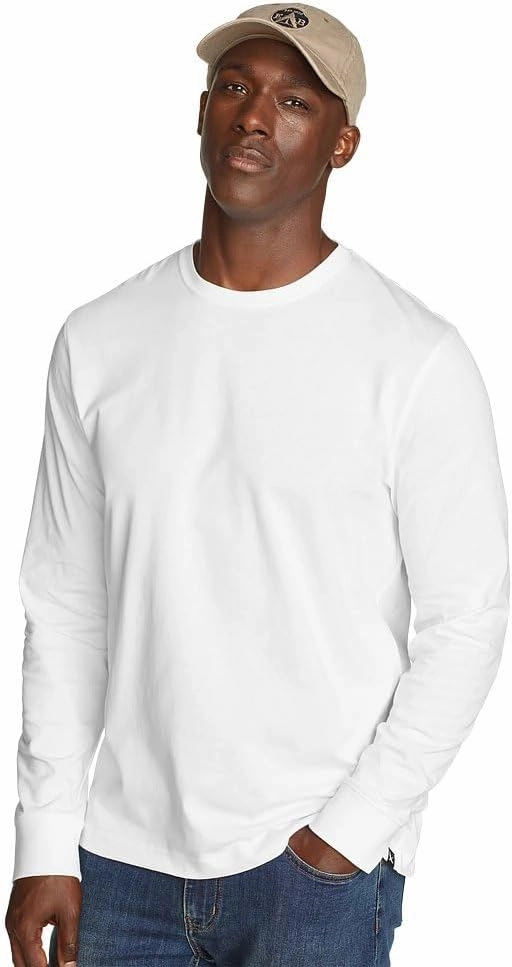 Eddie Bauer Men's Legend Wash 100% Cotton Long-Sleeve Classic T-Shirt