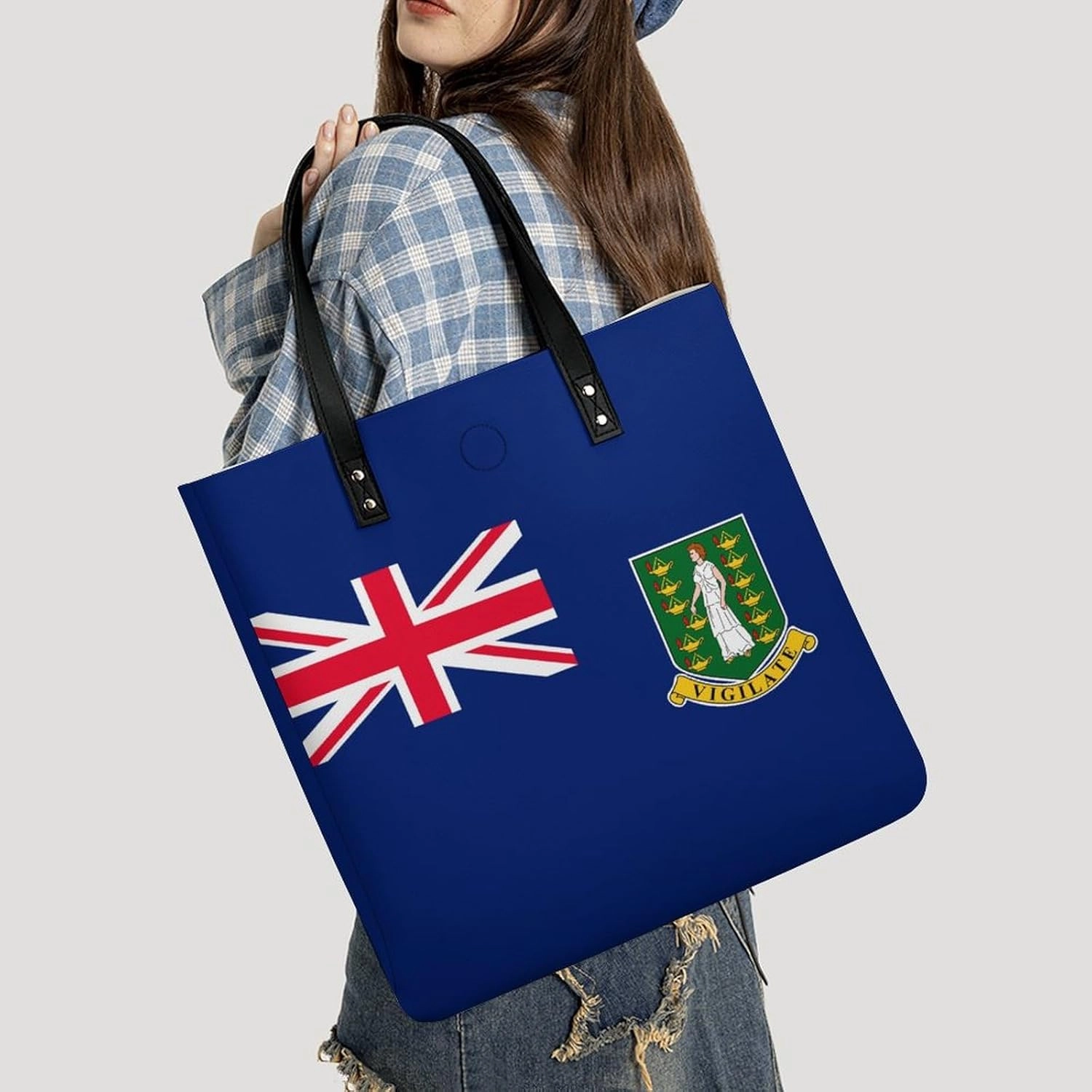 Elegant British Antarctic Territory Flag Women's Shoulder Bag Spacious Tote Handbag for Casual and Travel