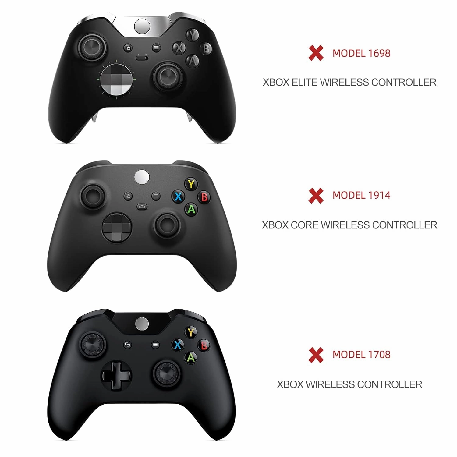 Elite Series 2 Thumbsticks - 6 in 1 Magnetic Joysticks for Xbox Elite Controller Series 2 Core(Model 1797), Accessories Replacement Included 2 Tall, 2 Standard, 2 Classic