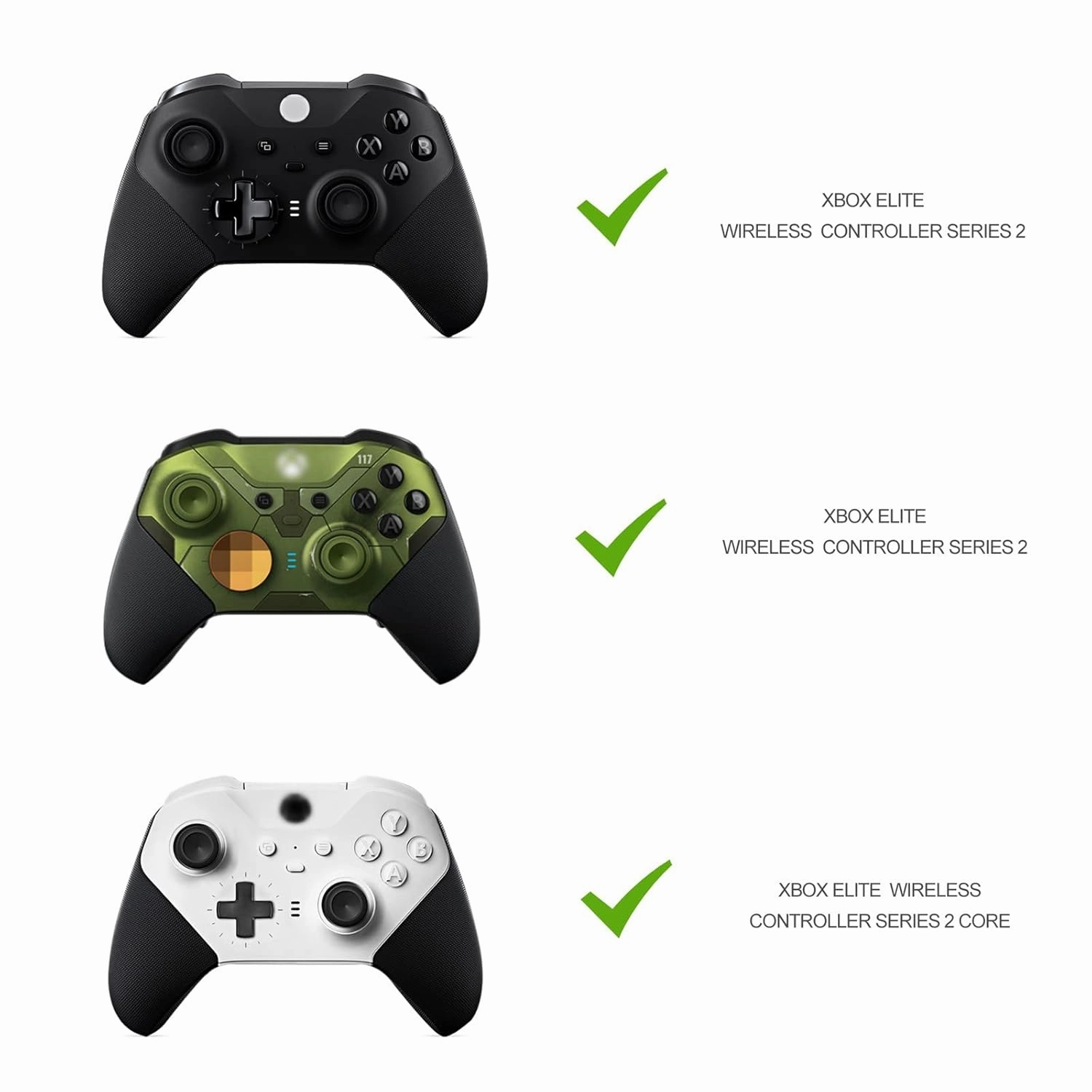 Elite Series 2 Thumbsticks - 6 in 1 Magnetic Joysticks for Xbox Elite Controller Series 2 Core(Model 1797), Accessories Replacement Included 2 Tall, 2 Standard, 2 Classic