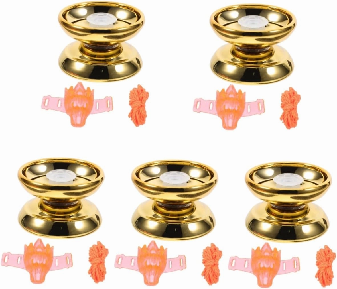 ERINGOGO 5 Sets Strong Impact Resistance Yo-yo for Boys and Girls Outdoor Toys Professional Unresponsive Yoyo Ball Anti-Falling Toy