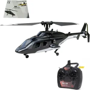 F150BL V3 Airwolf RC Helicopter for Adults, 2.4G 5CH Remote Control Helicopter with LED Lights, Military Aircraft Model Toy (RTF)