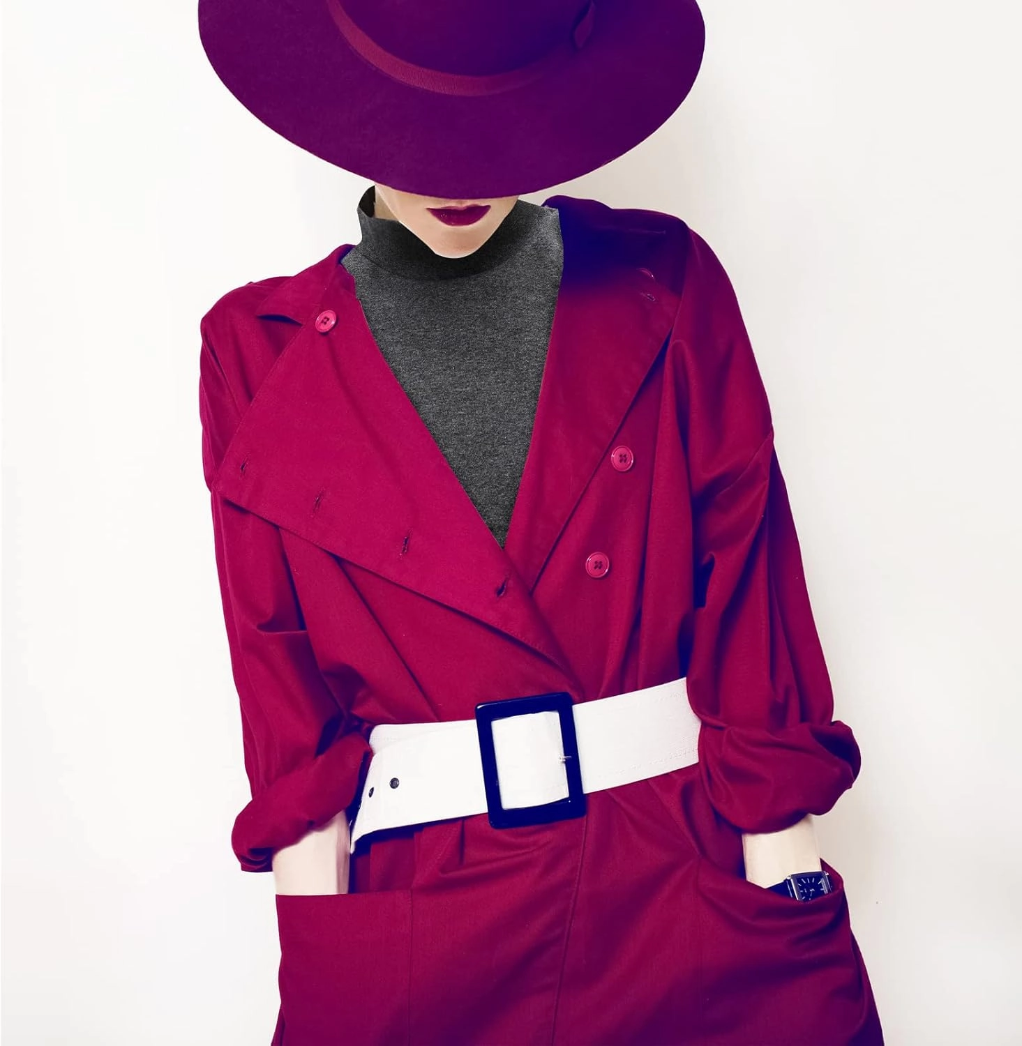 Fake Turtleneck Dickey Detachable Collars Set Half Top Mock Blouse Collar for Women Men